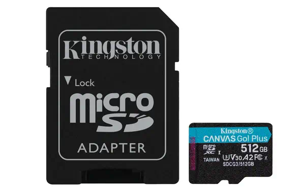Carte microSDXC Canvas Go Plus 170R A2 U3 V30 de 512 Go + ADP - Kingston - Carte Mémoire - visuel 1