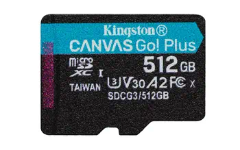 Comparaison Carte microSDXC Canvas Go Plus 170R A2 U3 V30 de 512 Go sans ADP