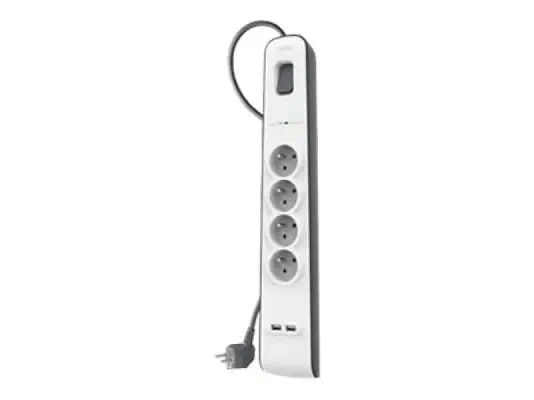 BELKIN Multiprise/Parafoudre 4 Prises 2 Ports USB - Belkin - Onduleur - visuel 2