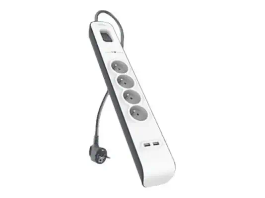 BELKIN Multiprise/Parafoudre 4 Prises 2 Ports USB - Belkin - Onduleur - visuel 1