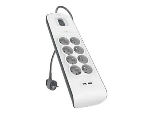 BELKIN Multiprise/Parafoudre 8 Prises 2 Ports USB - Belkin - Accessoires Tablette - visuel 1