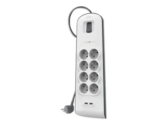 BELKIN Multiprise/Parafoudre 8 Prises 2 Ports USB - Belkin - Accessoires Tablette - visuel 2