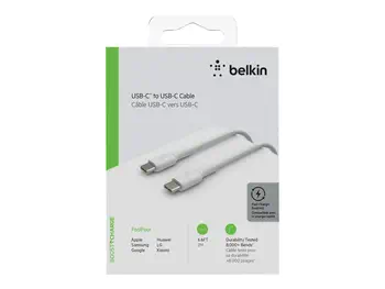 Offre BELKIN Câble USB-C vers USB-C 2m blanc