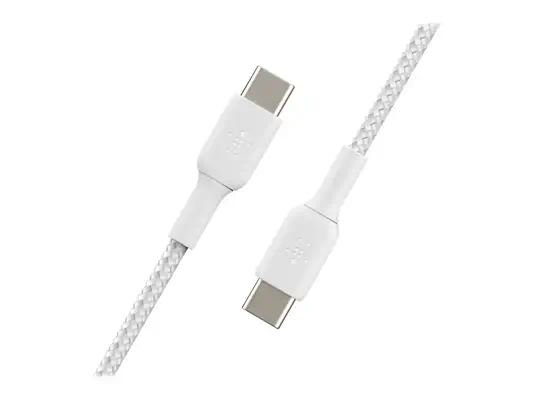BELKIN Câble tressé USB-C USB-C 1m blanc - Belkin - Câble USB - visuel 2