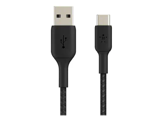 BELKIN Câble tressé USBA USBC 0.15m noir - Belkin - Câble USB - visuel 1