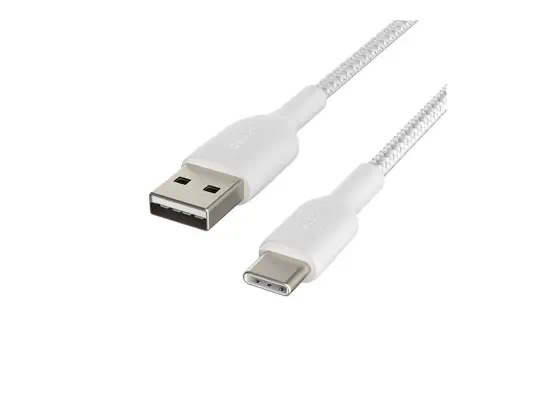 BELKIN Câble tressé USB-A USB-C 2m blanc - Belkin - Câble USB - visuel 4
