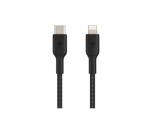 BELKIN Câble USB-C vers Lightning Tréssé 1m Noir - Belkin - visuel 4