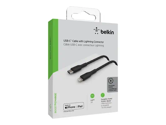 BELKIN Câble tressé Lightning USBC 2m - Belkin - Câble USB - visuel 1