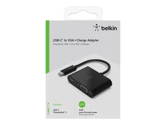BELKIN Adaptateur USB-C VGA 60W noir - Belkin - Câble pour Affichage - visuel 2