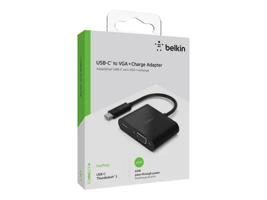 BELKIN Adaptateur USB-C VGA 60W noir - Belkin - Câble pour Affichage - visuel 3