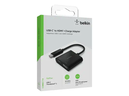 BELKIN Adaptateur USB-C HDMI 60W noir - Belkin - Câble HDMI - visuel 2