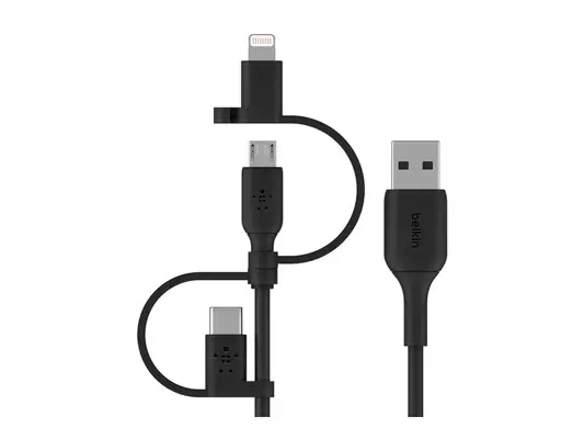 BELKIN Cable USB-A vers USB-C Lightning et MicroUSB - Belkin - Câble USB - visuel 7