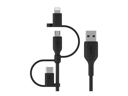 BELKIN Cable USB-A vers USB-C Lightning et MicroUSB - Belkin - Câble USB - visuel 6