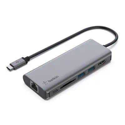 Belkin AVC008BTSGY station d'accueil USB 3.2 Gen 1 (3.1 Gen 1) Type-C Noir, Gris - Station d'accueil pour portable - visuel 4