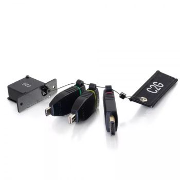 Achat C2G Anneau adaptateur à prise de boîtier de table rétractable 4K HDMI[R] avec Mini DisplayPort[TM], DisplayPort et USB-C[R] codés couleur au meilleur prix