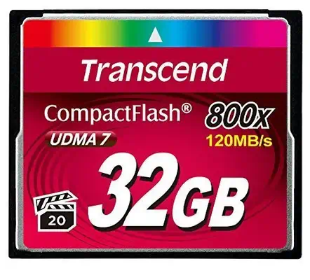 TRANSCEND Premium CompactFlash 32Go Card R120Mo/s - Transcend - Carte Mémoire - visuel 1