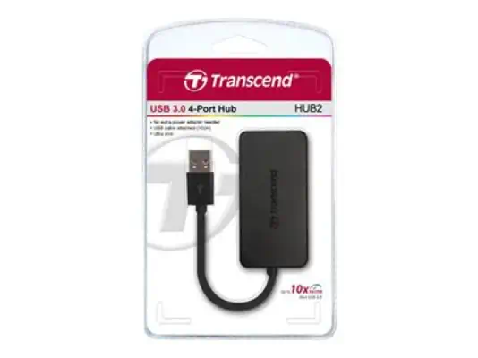 TRANSCEND HUB2 Concentrateur hub 4 x SuperSpeed USB - Câble USB - visuel 4