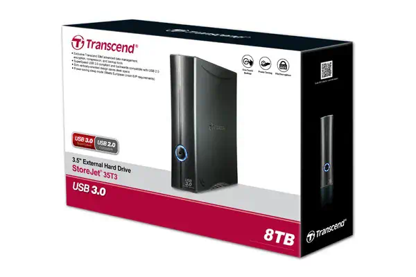 TRANSCEND 8To 3.5p HDD externe StoreJet T3 - Transcend - Disque dur Externe - visuel 3