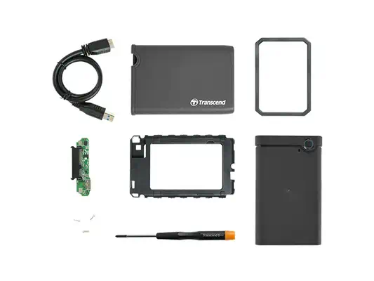 Transcend TS0GSJ25CK3 Boîtier de disques de stockage Boîtier disque dur/SSD Gris 2.5" - Disque dur SSD - visuel 5