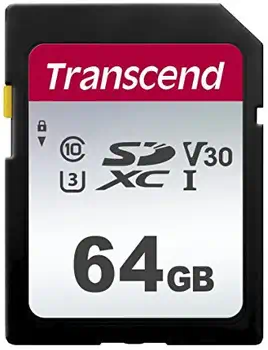Transcend TS64GSDC300S mémoire flash 64 Go SDXC NAND Classe 10 livraison gratuite