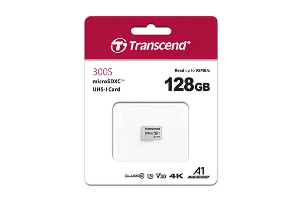 Transcend 300S 128 Go MicroSDXC NAND Classe 10 Transcend - visuel 1 - hello RSE - Enregistrer votre quotidien