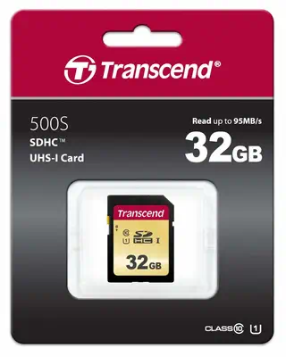 TRANSCEND 32Go UHS-I U1 Carte SD puce MLC Transcend - visuel 1 - hello RSE - Le choix des professionnels