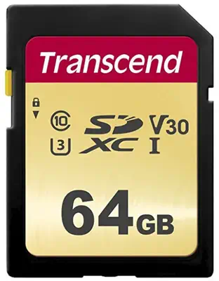 TRANSCEND 64Go UHS-I U3 Carte SD puce MLC Transcend - visuel 1 - hello RSE - Le choix des professionnels