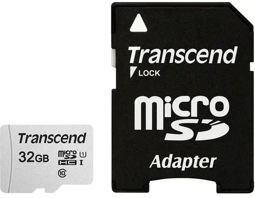 Transcend microSDHC 300S 32GB 32 Go NAND Classe 10 - Carte Mémoire - visuel 1