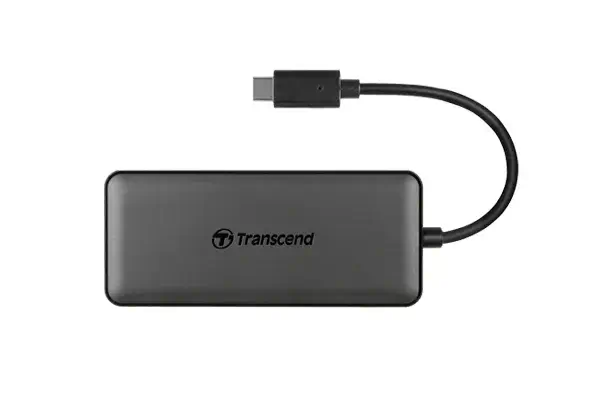 Transcend HUB5C USB 3.2 Gen 2 (3.1 Gen Transcend - visuel 1 - hello RSE - Bloc d'alimentation USB pour une charge de 60 W en mode pass-through