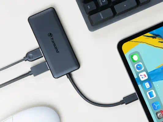 Transcend HUB5C USB 3.2 Gen 2 (3.1 Gen Transcend - visuel 1 - hello RSE - Transférez des données à des vitesses inégalées