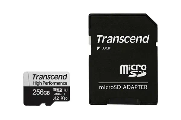 TRANSCEND 256Go microSDavec adaptateur SD UHS-I U3 Transcend - visuel 1 - hello RSE - Idéales pour le stockage nomade