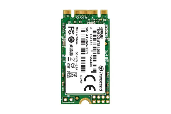 Transcend 420S 480 Go M.2 Série ATA III Transcend - visuel 1 - hello RSE - Expansion 3D pour briser les limites