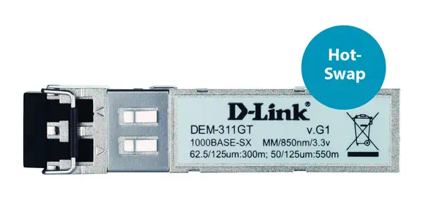 D-Link DEM-311GT module émetteur-récepteur de réseau Fibre optique 1000 Mbit/s SFP 850 nm - Switchs et Hubs - visuel 3