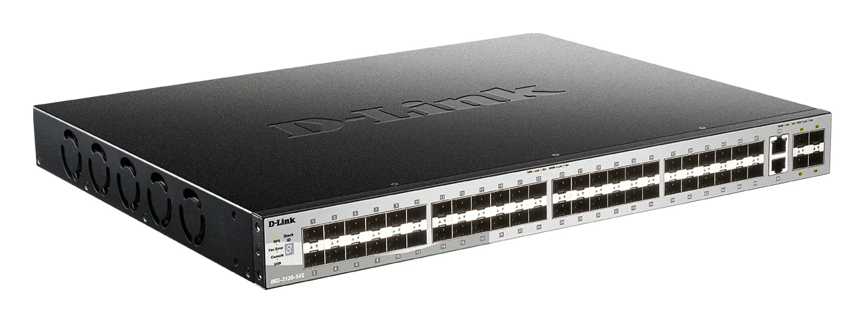 D-LINK 54-Port Layer 3 Fiber Gigabit Stack Switch D-Link - visuel 1 - hello RSE - Densité de ports plus élevée