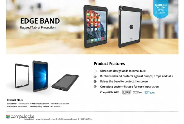Compulocks Galaxy Tab A 10.1" Rugged Edge Band - Etui et Housse - visuel 3