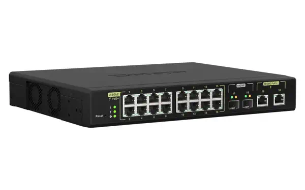 QNAP QSW-M2116P-2T2S commutateur réseau Géré L2 2.5G Ethernet Connexion Ethernet, supportant l'alime - Switchs et Hubs - visuel 4