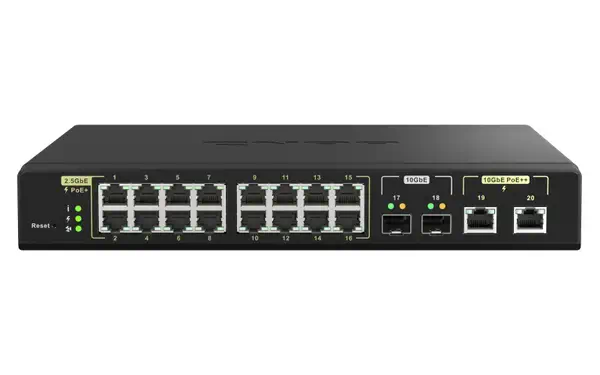 QNAP QSW-M2116P-2T2S commutateur réseau Géré L2 2.5G Ethernet Connexion Ethernet, supportant l'alime - Switchs et Hubs - visuel 1
