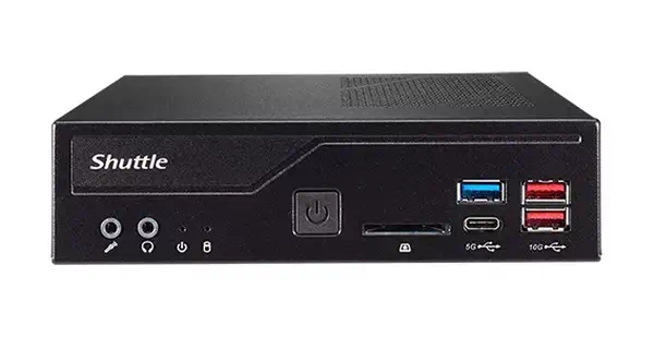 Slim PC DH670 , S1700, 2x HDMI, 2x DP , 2x LAN, 2x COM, 8x USB, 1x 2.5", 2x M.2, fonctionnement perm - Shuttle - Barebone - visuel 4