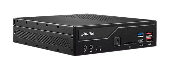 Slim PC DH670 , S1700, 2x HDMI, 2x DP , 2x LAN, 2x COM, 8x USB, 1x 2.5", 2x M.2, fonctionnement perm - Shuttle - Barebone - visuel 2