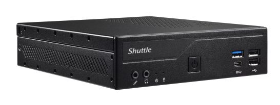 Revendeur officiel Shuttle Slim PC DH610S, S1700, 1x HDMI, 1x DP, 1x 2.5", 2x M.2, 1x LAN (Intel 1G), fonctionnement permanent 24/7, attaches VESA