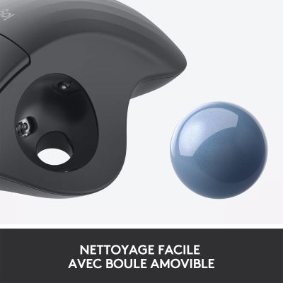 LOGITECH ERGO M575 Wireless Mouse GRAPHITE Logitech - visuel 1 - hello RSE - FACILE À NETTOYER