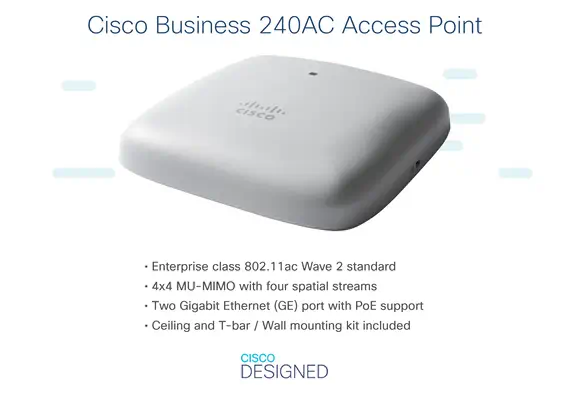 Cisco CBW240AC 1733 Mbit/s Gris Connexion Ethernet, supportant Cisco - visuel 1 - hello RSE - CONFIGURATION EN QUELQUES MINUTES