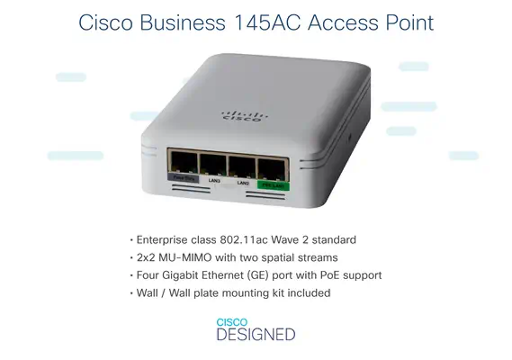 Cisco CBW145AC-E point d'accès réseaux locaux sans fil Cisco - visuel 1 - hello RSE - FLEXIBILITÉ