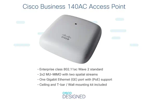 Cisco CBW140AC 867 Mbit/s Blanc Connexion Ethernet, supportant Cisco - visuel 1 - hello RSE - FLEXIBILITÉ