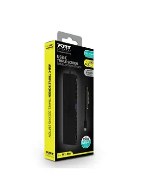 Port Designs 901906-W station d'accueil Avec fil USB 3.2 Gen 2 (3.1 Gen 2) Type-C Noir - Station d'accueil pour portable - visuel 7