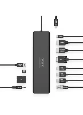 Port Designs 901906-W station d'accueil Avec fil USB 3.2 Gen 2 (3.1 Gen 2) Type-C Noir - Station d'accueil pour portable - visuel 6