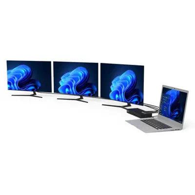 Port Designs 901904WEU station d'accueil Avec fil USB 3.2 Gen 1 (3.1 Gen 1) Type-C Noir - Station d'accueil pour portable - visuel 7