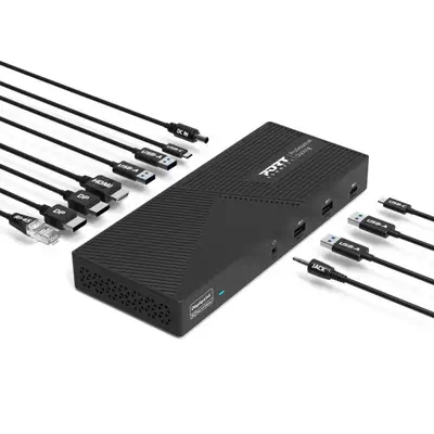 Port Designs 901904WEU station d'accueil Avec fil USB 3.2 Gen 1 (3.1 Gen 1) Type-C Noir - Station d'accueil pour portable - visuel 2