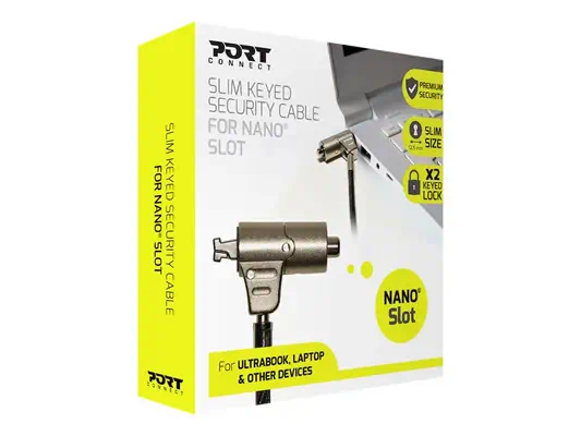 PORT DESIGNS SECURITY CABLE KEYED NANO SLOT - Autre Accessoire pour portable - visuel 3