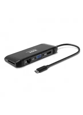 Port Designs 901913 hub & concentrateur USB 2.0 Type-C 5000 Mbit/s Noir - Station d'accueil pour portable - visuel 6